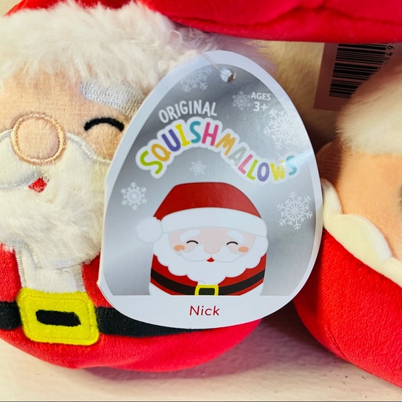 NEW Squishmallow Christmas mini Santa Nick, Nicolette, Emmy elf 4.5 inch NWT - Picture 11 of 14